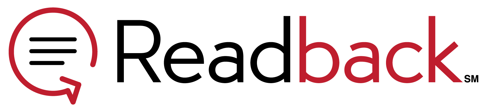 The Readback logo in red and black on a white background.